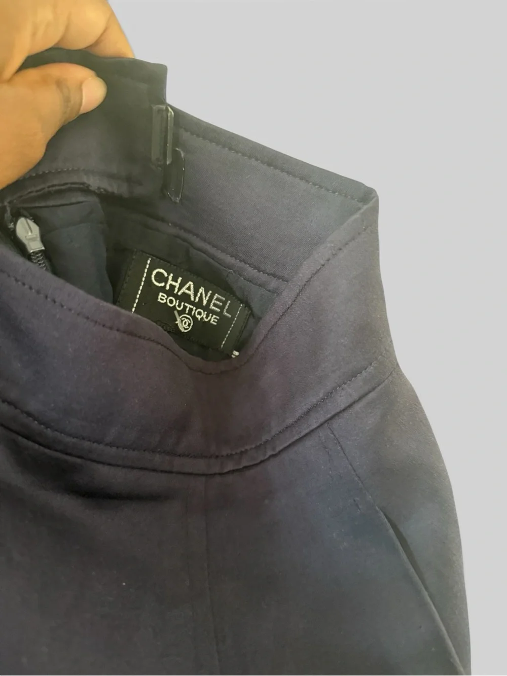 CHANEL Dark Navy A-Line Skirt